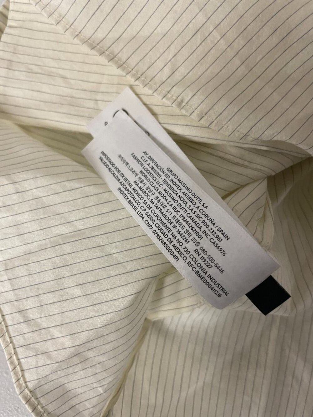 Massimo Dutti Womens Top Large Halter Neck Ivory Striped Sleeveless 5751/865 NWT - Picture 8 of 11